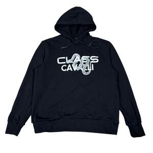 Cavalli Class Logo Snake Hoodie Men's Large Streetwear Loungewear